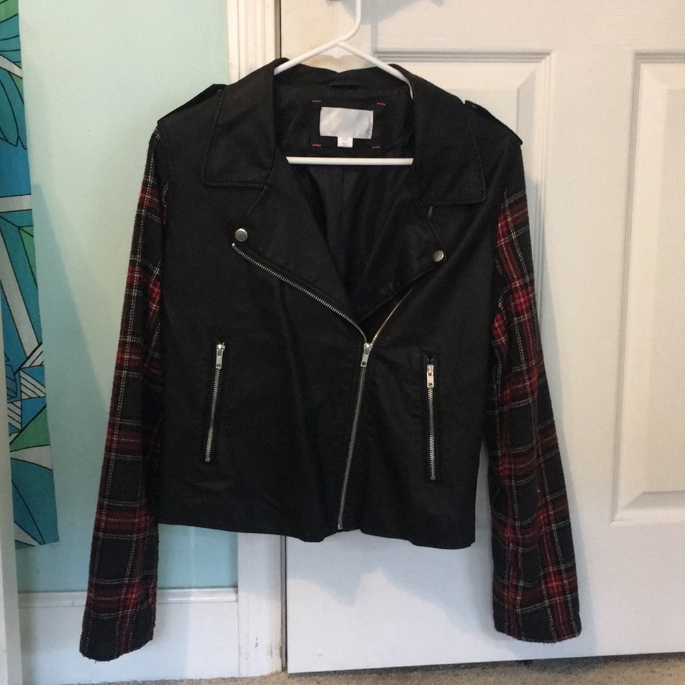 Faux Leather/Flannel Jacket